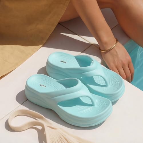 Image of YOHO Women Platform Slippers SLR 103 | Comfortable Triple Dense Foam Soft Flip-Flops with Heel Support | Anti-Skid Lightweight Footwear for Indoor & Outdoor Use