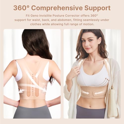 Image of Fit Geno Invisilite Posture Corrector for Women Adjustable Upper Back Brace