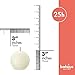 BOLSIUS 3 Pack Ivory Rustic Ball Pillar Candles - 3 Inch - Premium European Quality - Includes Natural Plant-Based Wax - Unscented 25 Hour Party Décor and Wedding Candles