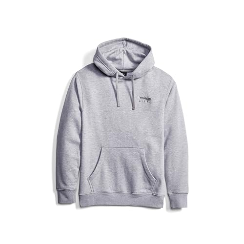 SITKA Icon Classic Pullover Hoodie - Everday Mens Sweatshirt Heather Grey Extra Large
