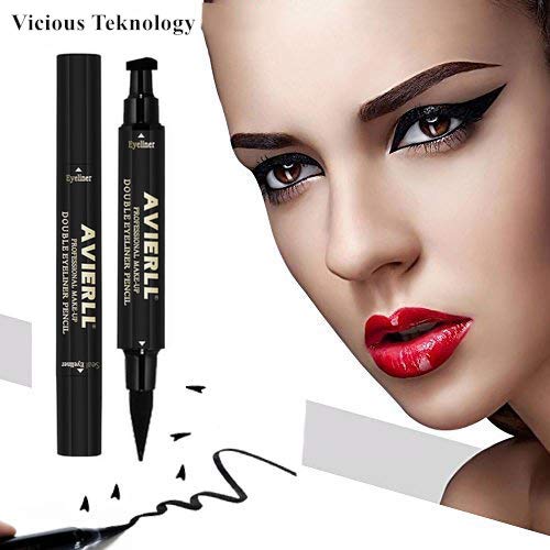 Eyeliner Stamp Double-sided Liquid Winged Eye Liner Pen Waterproof Smudgeproof Long Lasting Wing Original Eyeliner Pen