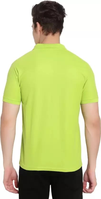 Image of KEOTI Poly Cotton(Mattey) Collar Neck Half Sleeves Tshirt for Men & Boys (Pack of 1), Plain-Regular Fit, Casual Wear, Polo Tees for Daily Use Stylish Comfortable Men's T-Shirt