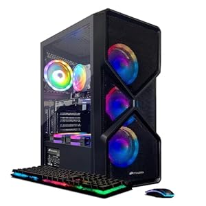 STGAubron Gaming PC Computer Desktop, GeForce RTX 2060 Super 8G, Intel Core I7 8th up to 4.1GHz, 16G DDR4, 1T SSD, WiFi 6 & BT 5.2, RGB Fan x6, Windows 11 Home