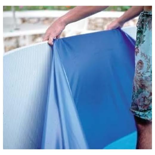 Gre Sp4550F Liner Para Piscina Redonda Elevada, Sistema Overlap, Azul, Medidas 460 X 120 Cm