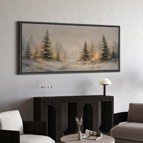 Image of MUDECOR Extra Large Framed Canvas Print Wall Art Pine Art for Living Room