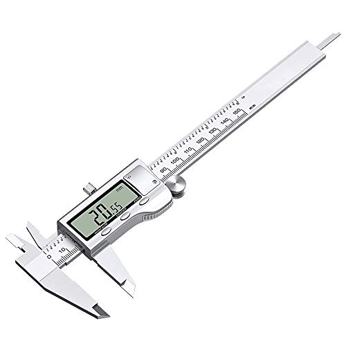 eMylo Digital Caliper, Caliper Measuring Tool, Electronic Digital Vernie Caliper, 150mm Stainless Steel Caliper, INCH/MM Conversion with Large LCD, IP54 Waterproof