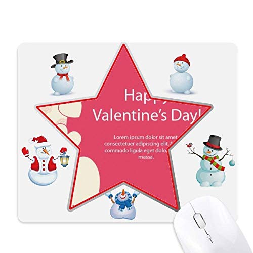Tapis de souris Bonhomme de Neige thématique Noël et Saint-Valentin