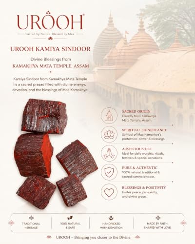Image of Original Kamiya Sindoor from Kamakhya MATA Temple, Assam (Ambubachi) | Authentic, Premium Sacred Pooja Item, for Tantra, Worship & Rituals Holder Expander