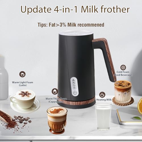 Electric Milk Frother and Steamer, 4-in - Additional View