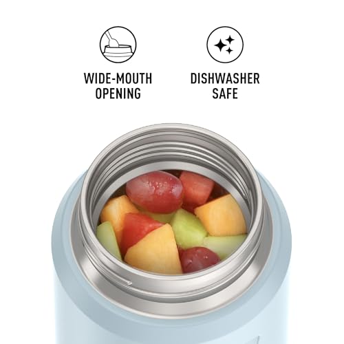 Image of THERMOS ICON Stainless Steel Food Jar with Spoon, 16 Ounce, Glacier