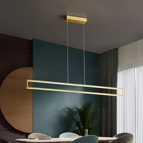 Lustre en bronze et pendentif minimalisme postmoderne rectangle pour bar - 4