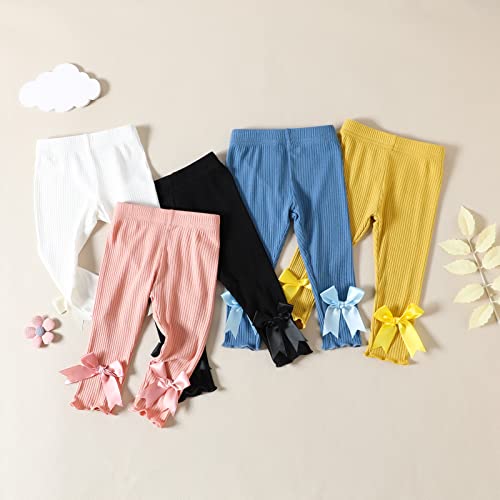 Toddler Baby Girl Legging Pants 5-Pack in Grey White Black Orange and Pink2