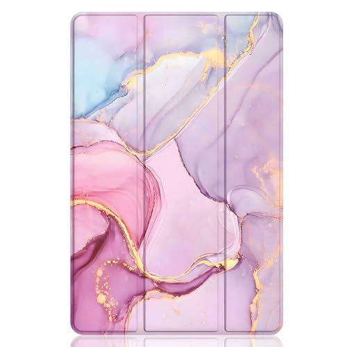 Image of ProElite Cover for Samsung Galaxy Tab A11 Plus 11 inch 2025, Smart Flip Case Cover for Samsung Galaxy Tab A11+ 11 inch 2025 with Pen Holder, Marble Pink [Transparent Back]