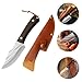 Imagen de Angoily Cuchillo Multiusos para Carne de Acero Inoxidable con Funda Portátil Hoja Resistente y Mango Ergonómico Adecuado para Barbacoa Camping y Uso Exterior