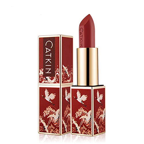 CATKIN Matte Lipsticks red lipstick Long Lasting Lipstick Lip Makeup Waterproof Matte Finish Moisturizing Smooth Soft High Impact Lip color Infused with Vitamin E and Avocado Oil