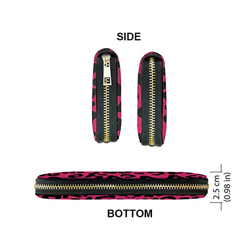 WIRESTER PU Leather Clutch Purse Card Holder Wallet, Zip Around Long Wallet for Women3