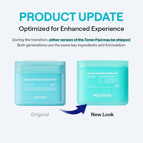 Image of Mediheal Madecassoside Pad & Serum Skin Care Duo Set for Skin Soothing & Blemish Care - Madecassoside Toner Pads (100 Count)+ Madecassoside Repair Serum (1.35 fl.oz)