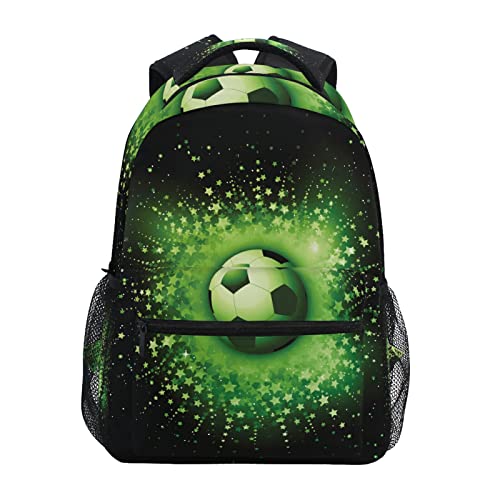 Cartable à dos de football vert pour école filles et garçons sac voyage sport