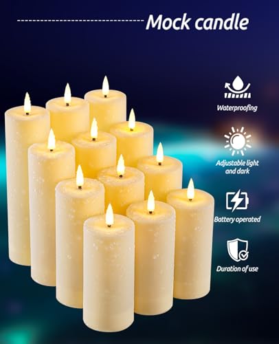 Bougies LED étanches sans flamme pour éviter les risques d'incendie - 3