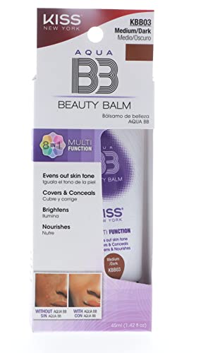 Ruby Kiss Aqua Bb 8 in 1 Multi Function Medium/Dark (KBB03) With Free Blending Sponge