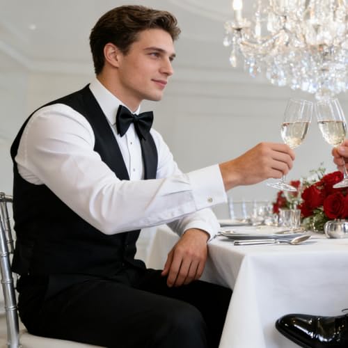 Image of Alizeal Velvet Pre-tied Adjustable Bow Tie for Men Oversize Formal Solid Tuxedo Bowtie