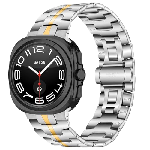 Samsung Galaxy Watch 7 Ultra 47mm�p���^���o���h ���߉\�Ȕ��^�܂肽���ݎ��o�b�N�� �J�W���A���o���h Samsung Galaxy Watch 7 47mm ���f�B�[�X �����Y, 47mm, ����, �W�F���X�g�[���Ȃ�