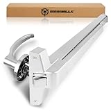 IRONWALLS Panic Bars for Exit Doors 32 Inch, Silver Commercial Push Bar Panic Exit Device Stainless Steel with Exterior Door Lever Handle, Emergency Exit Panic Door Hardware for 32”-47” Doors