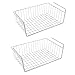 NOBILE LOVELYCARE Cestello sottoripiano portaoggetti set da 2 sottoripiani 30x25x14cm multiuso in filo metallico bianco