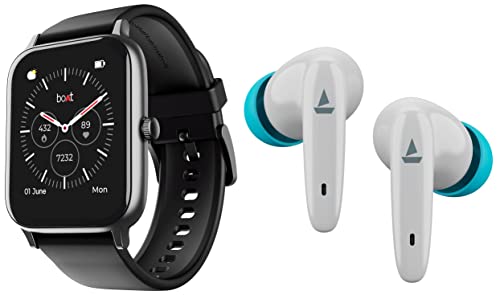 Image of boAt Xtend Pro with Advanced Dedicated Bluetooth Calling Chip, Dial Pad & Airdopes 181 True Wireless in Ear Earbuds with Mic ENx Tech, Beast Mode(Low Latency Upto 60ms) for Gaming, ASAP Charge