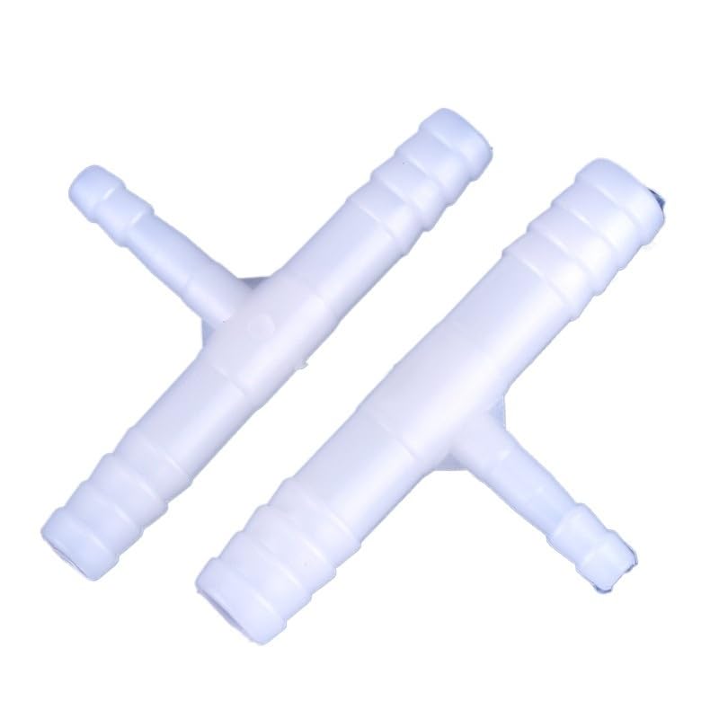5 ~ 500 piezas de 10-5 mm reductor de PE conector en T para tanque de acuario, bomba de aire, manguera de riego por goteo, tubo de agua de jardín (16-10 mm, 50 piezas)