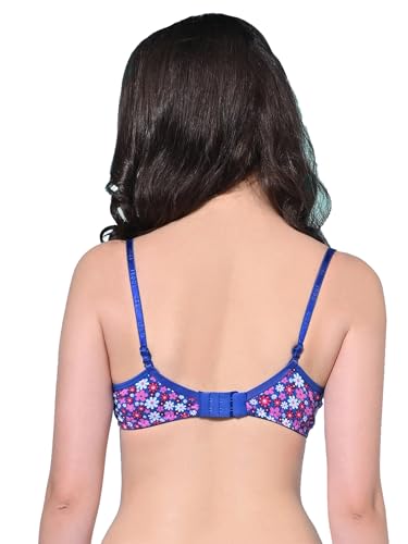 Image of FIMS - Fashion is my style Women Cotton Blend Padded Non-Wired Everyday Bra Pack of 1 Cup- B Multicolor