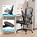 Ergonomic Mesh Office Chair, High-Back Computer Desk Chair with Flip-Up Armrests, Lumbar Support, Breathable Cushion, Space-Saving Gaming & Study Chair, Comfortable for Home Office, Black
