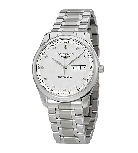 Longines Master Automatik-Herrenuhr mit silberfarbenem Zifferblatt, L2.755.4.77.6