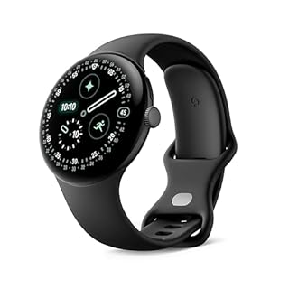 Google Pixel Watch 4 (45 mm) - Smartwatch Android con tracker per fitness e benessere, e assistente virtuale Gemini - Cassa in alluminio nero opaco - Cinturino sportivo nero ossidiana - Wi-Fi