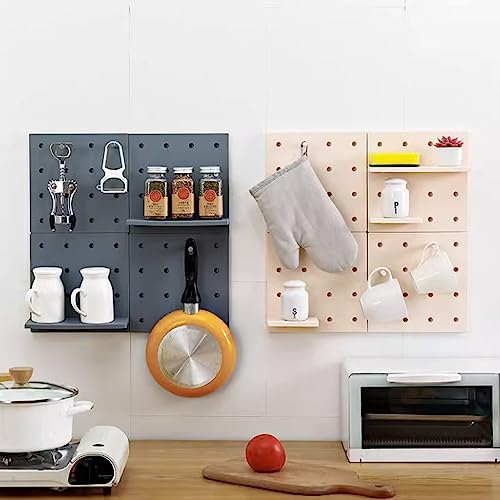 Hgyze REPISAS DE PARED PARA CUARTO Peg Boards For Walls With Shelf & Hooks, No Punching Craft Room Storage For Bedroom Garage Living Room Office, Pegboard Ledges Organizer, 4 Pack Decorative Wall Panel Kits thumb #8