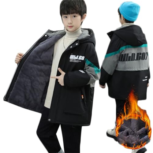 [JYTCGSU] j̎q EChu[J[ N LbY ȃWPbg t[ht h ȃR[g AE^[ q  Wp[ h H~ 120-170cm (160cm, ubN/O[)