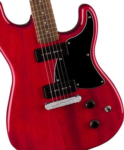 Squier Paranormal Stratosonic (Crimson Red Transparent) – Guitare Électrique - Les Beatles, Paul McCartney, John Lennon, RIngo Starr, George Harrison Squier Paranormal Stratosonic (Crimson Red Transparent) - Guitare Électrique – Image 4