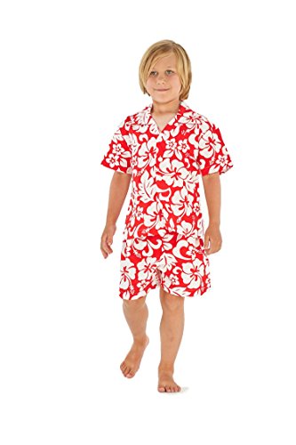 Image of Boys' Aloha Luau Shirt Cabana Set in Signature Prints | 100% Cotton; Button Front Shirt; Signature Tropical Prints; Lightweight Comfort; Vacation Ready