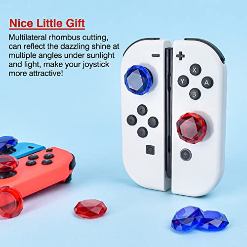 Joystick cover Switch Lite y OLED tapas transparentes azul rojo 4