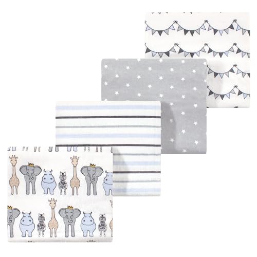 Image of Luvable Friends Little Treasure Flannel Receiving Blankets 4pk