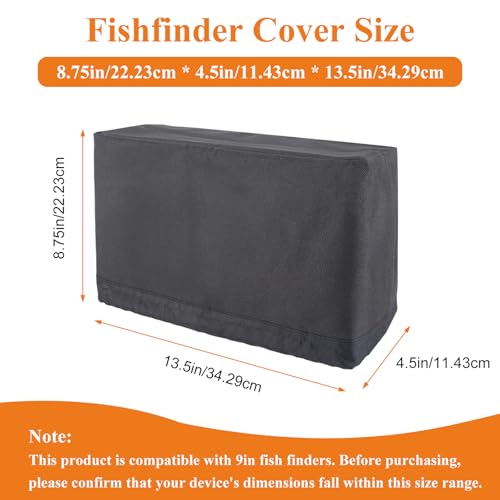 Image of Fishfinder Cover 3-10in,Depth Finder Oxford Fabric Waterproof Protection Accessories,for Hummingbird Lowrance Models,Protects Your Screen and Device from Sun Adverse Weather Damage Fishing