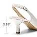 DREAM PAIRS Women's Kitten Heel Slingback Pointed Closed Toe Low Stiletto Heels Dress Bridal Elegant Wedding Pumps Shoes,Size 9.5,White-Pu,SDPU2444W