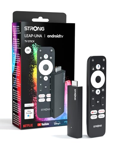 STRONG Leap-UNA Android TV Streaming Stick, WiFi, Integrierter Chromecast, Android 11 TV-Box, Google Assistant, HDR10+, Dolby Audio & Dolby Vision, Google Play, Netflix, YouTube STRONG Leap-UNA Android TV Streaming Stick, WiFi, Integrierter Chromecast, Android 11 TV-Box, Google Assistant, HDR10+, Dolby Audio & Dolby Vision, Google Play, Netflix, YouTube