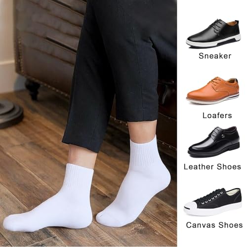 Men’s Mid Crew Socks Lightweight Soft Ribbed Mid Cut Socks for Daily Casual Wear Commuting Office Available in 1, 2, 3 Pairs4