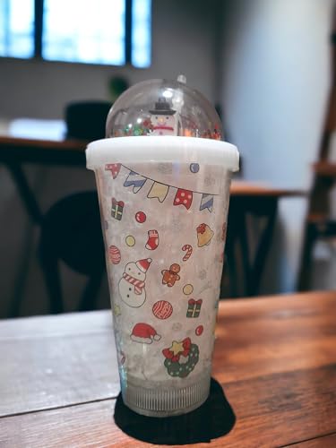 Image of EMERGE LED Light Tumbler with Straw| Freezable Tumbler for Cold Drinks | Christmas Gift | Tumbler for Cold Coffee /Tea /Juices /Drinks (White)
