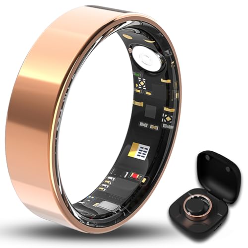 Best Heart Monitor Bracelet for Over 50: 9 Tested, 3 Worth Buying 8 Smart Ring for Women Men Fitness Tracker with Blood Oxygen,Heart Rate,Sleep Monitoring,Step Counting,for iPhone and Android,Waterproof smart blood pressure monitor,No Subscription Fees (Rose Gold, 8)