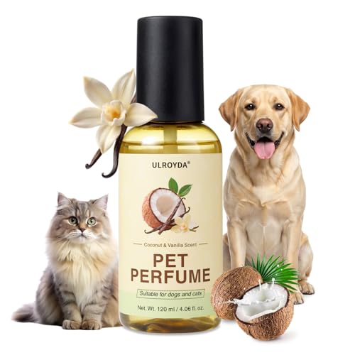 ULROYDA Perfume Para Perros Y Gatos 120 ml, Colonia Coco Y Vainilla