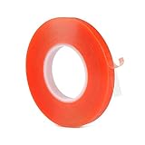 両面テープ 幅10mmｘ厚0.2mmｘ長50m 超強力 透明 薄手 極薄 アクリルフォーム 凸凹面用 防水用 耐候 耐熱 DIY 車用テープ 車/スマホなど作業用 修理固定 透明両面テープ (幅10mm)