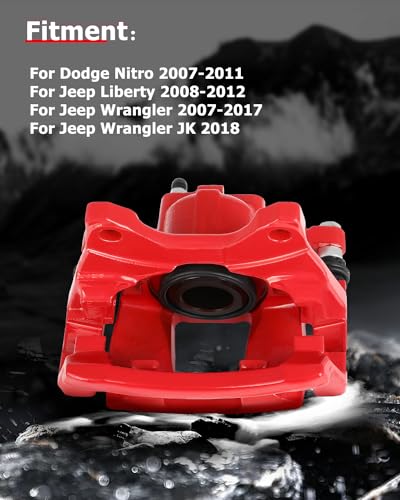 Image of cciyu 18B5046 18B5047 Rear Left & Right Brake Calipers With Bracket For Dodge For Nitro 2007-2011,For Jeep For Liberty 2008-2012,For Jeep For Wrangler 2007-2017,For Jeep For Wrangler JK 2018
