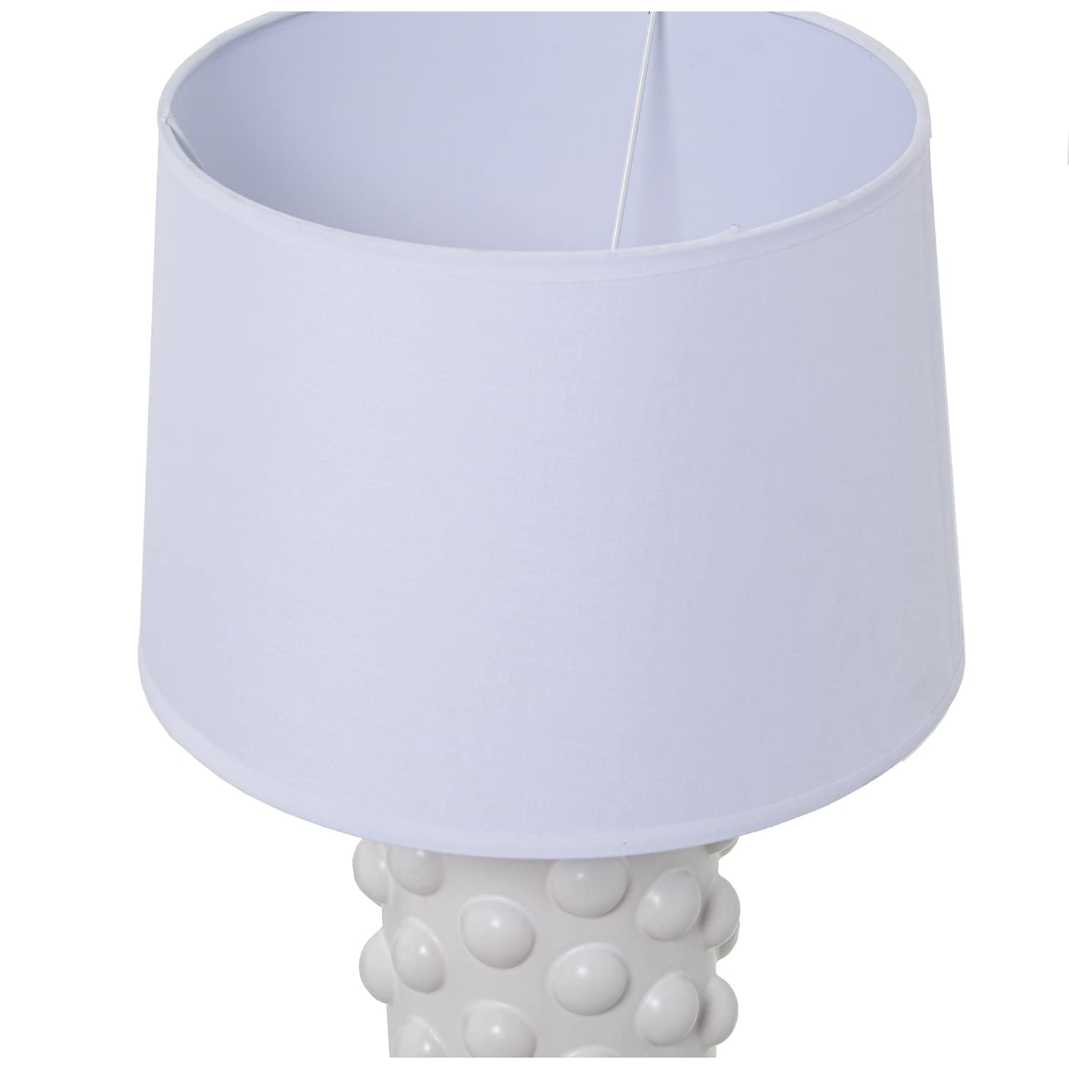 LÁMPARA SOBREMESA CERÁMICA BLANCO MATE+92227,1XE27,MAX.40W °28X49CM, BASE:°13X33CM